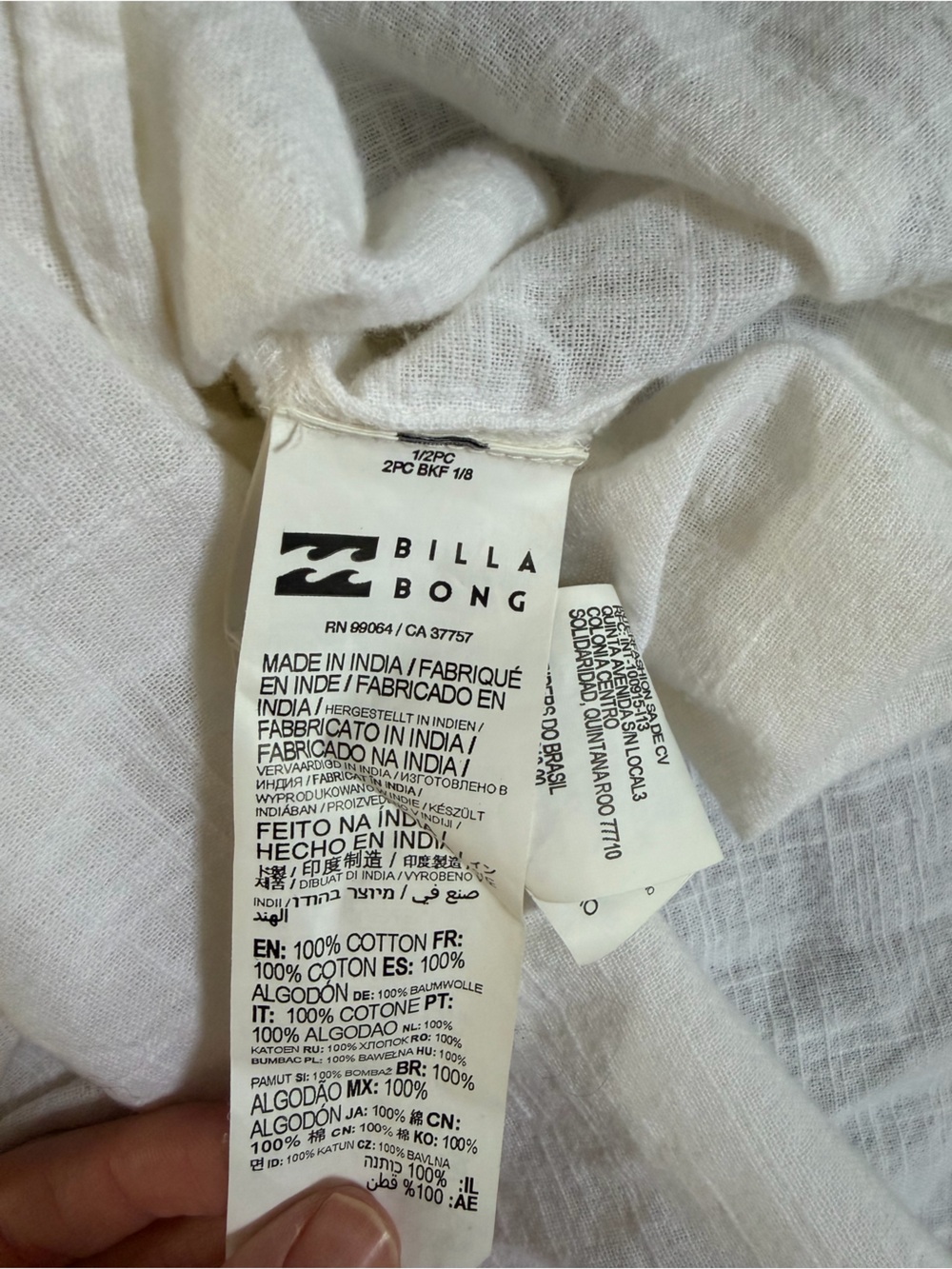 Billabong White Spaghetti-Strap Tiered Sundress - Picture 4 of 7